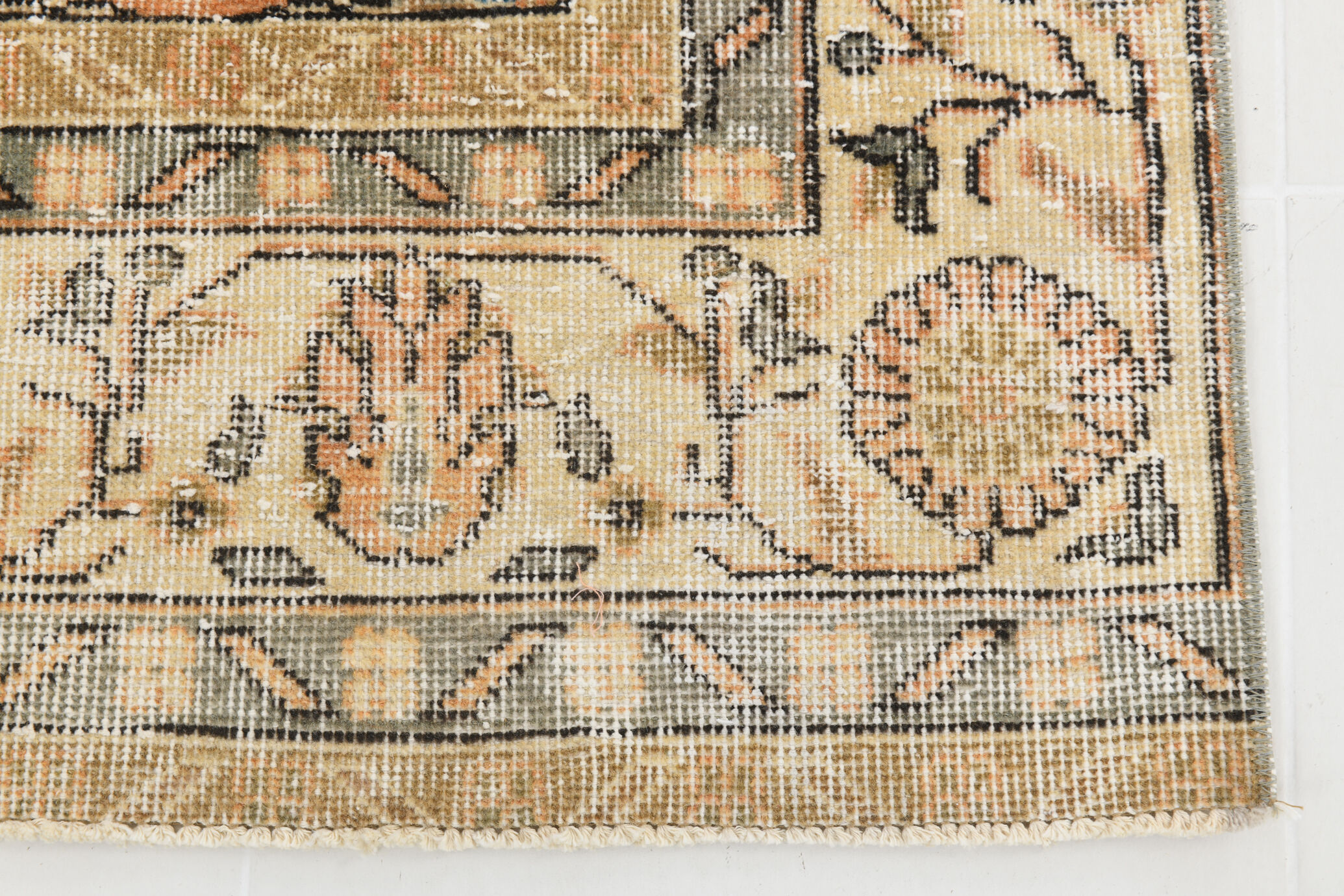 6x10 Pale Orange Floral Turkish Rug, 195x313Cm