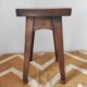 Vintage solid oak stool