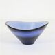 Handcrafted blue glass fruit bowl by Per Lütken for Holmegaard, 1950s