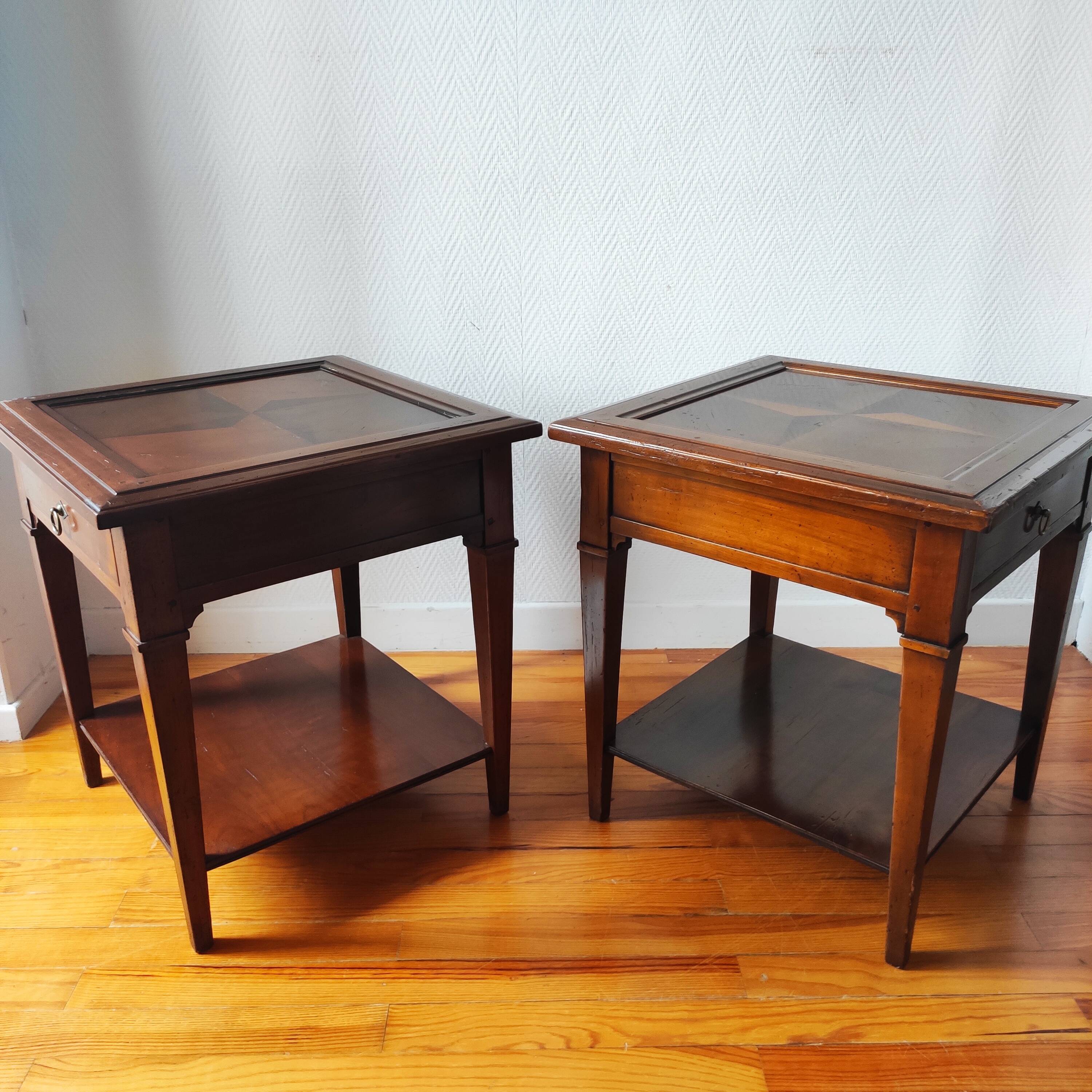 Pair of side tables, made in France