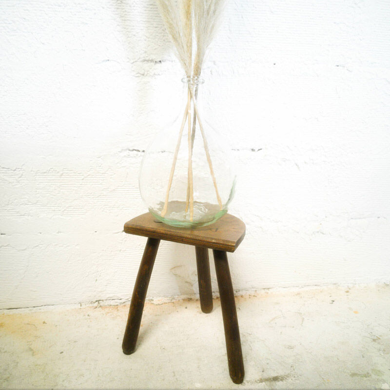 Tripod cowhide stool