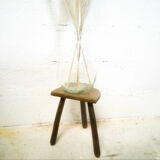 Tripod cowhide stool