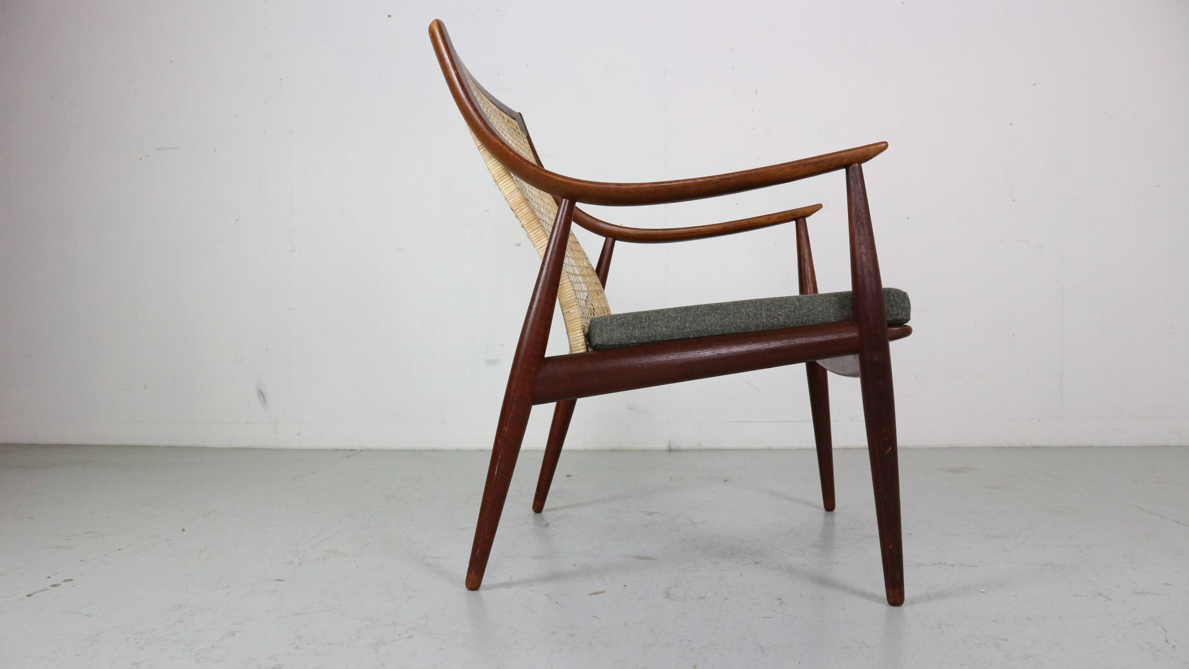 Peter Hvidt& Orla Mølgaard-Nielsen FD146 Cane Back Easy Chair, Denmark