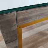 Table basse de Renato Zevi avec plateau en miroir, années 70