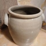 Old stoneware grease pot, gray Height 24.5 cm