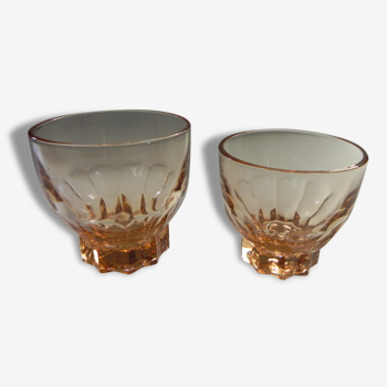 Lot verre vieux rose vintage