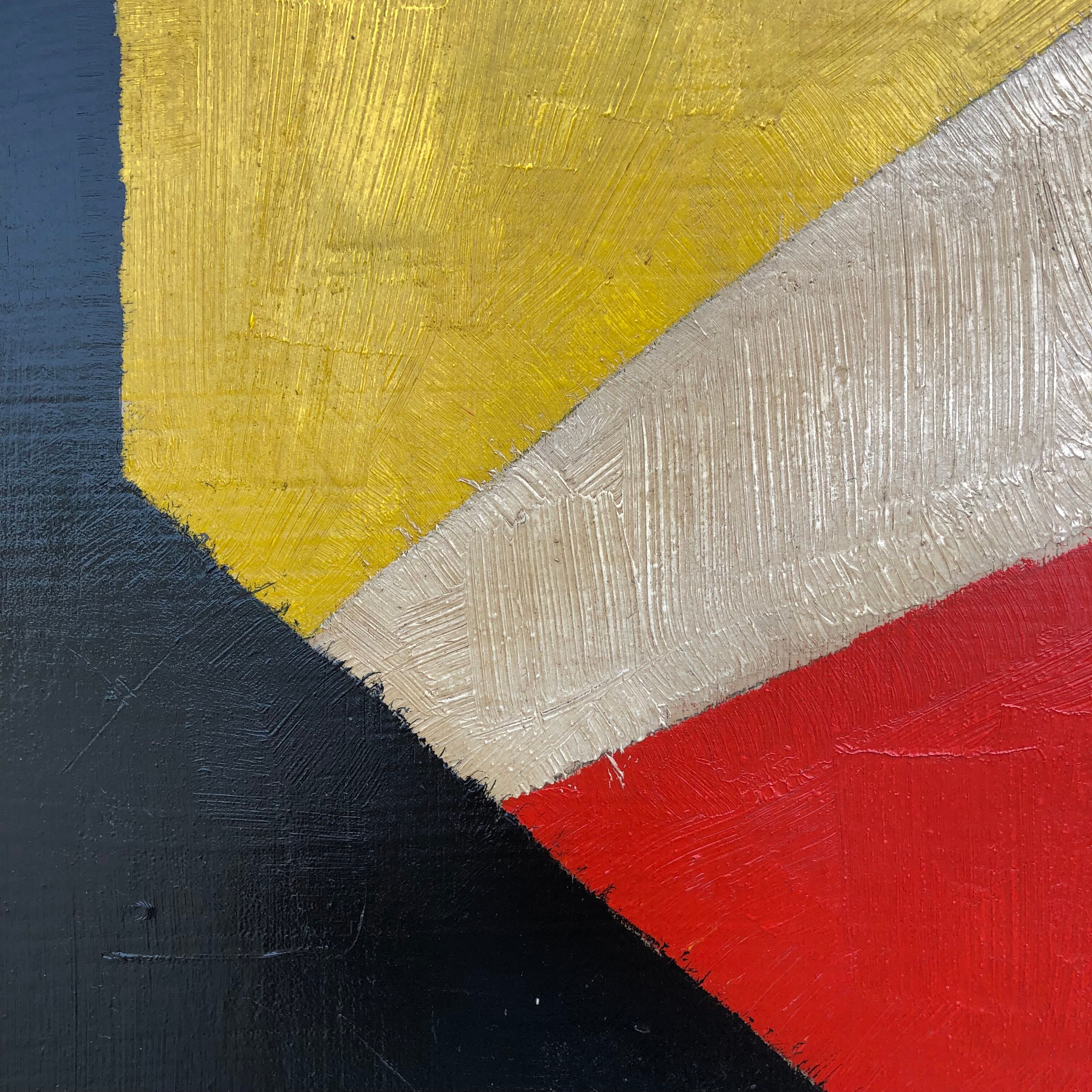 Oil on abstract panel