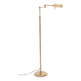 Holtkoetter Brass swing arm floor lamp Germany 1980s