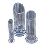 Set of 3 Daum crystal vases model Cythère from the 80s