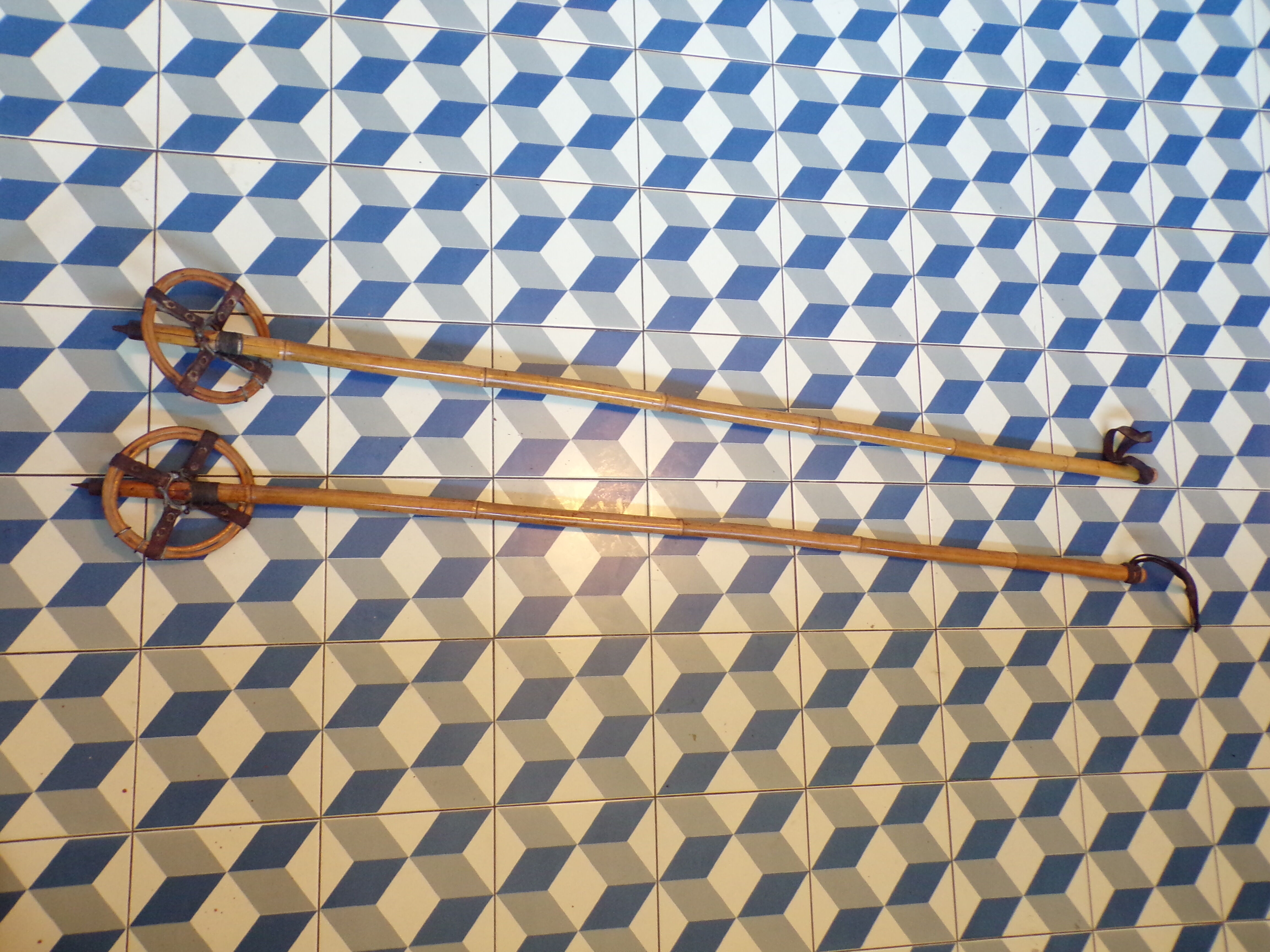 Vintage reed ski sticks