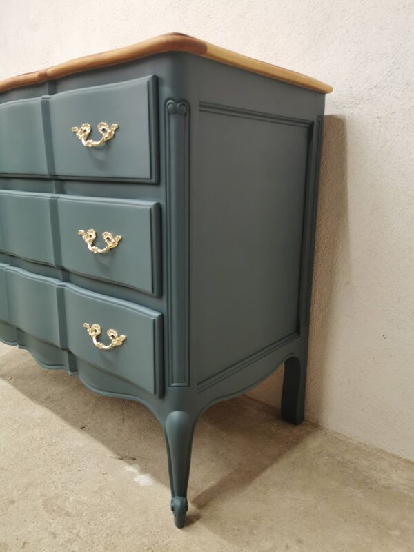 Commode vintage en merisier relookée