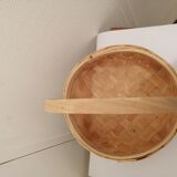 Wooden basket with slats