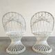 Quatre chaises peacock fibre de verre
