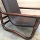 Fauteuil en bambou et en cuir