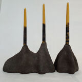Stoneware candle holders