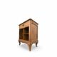 Antique Italian bedside table in solid walnut, 1920s/1930s