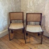 Pair of Baumann chairs canned