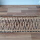 Rattan and metal shelf, coat racks, 50s