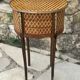 Chiffonier table or folding table in precious wood marquetry.