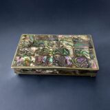 Abalone shell vanity box, alpaca and wood, Mexico, 1970s