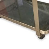 Design service 1960s brushed steel and glass