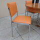 Table is kitchen chairs orange formica vintage year 60 70