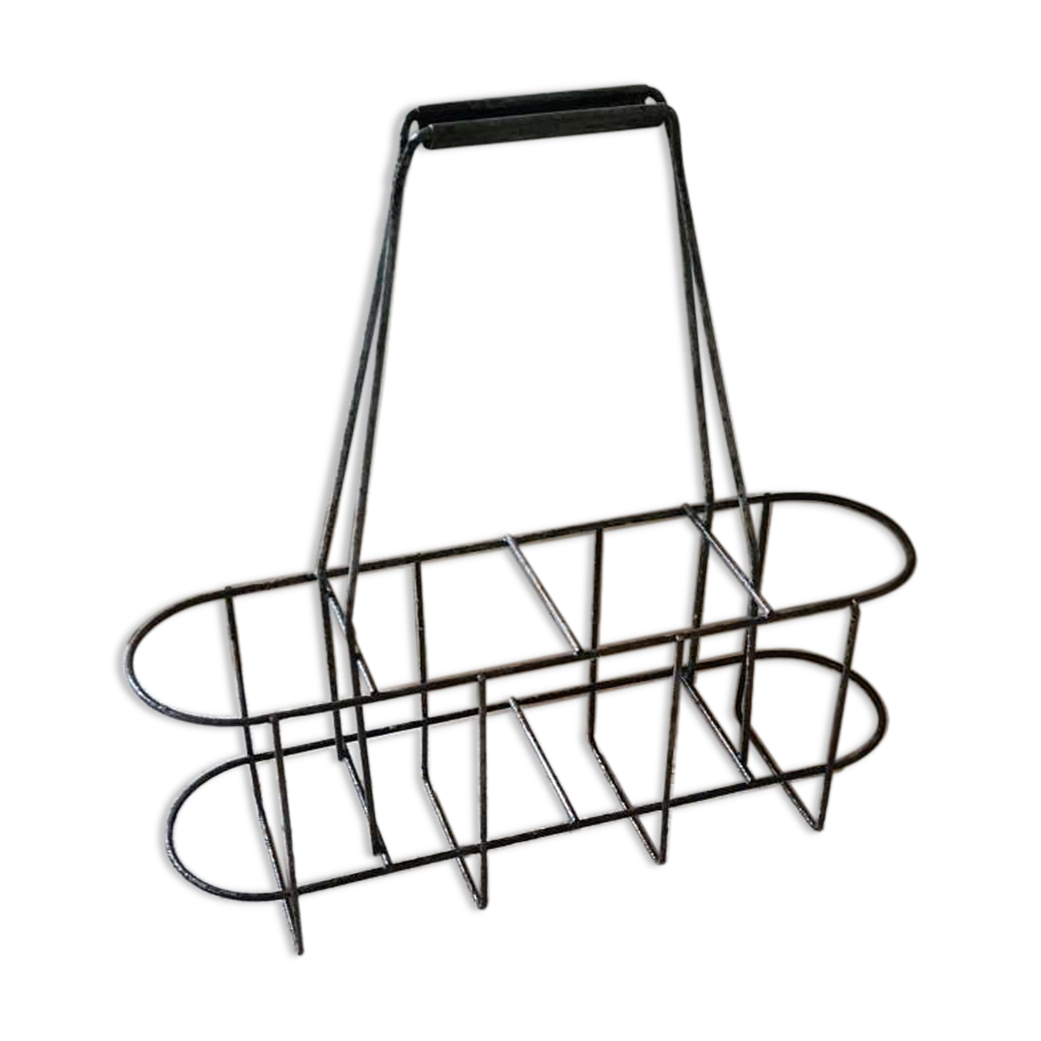 Old metal bottle holder