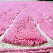 Tapis berbere de atlas fait main rose