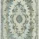 Handwoven unique anatolian 1980s blue rug