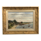 Oil on canvas Kervoyal beach Damgan, Morbihan - H. Delille