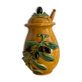 Vallauris ceramic dabbling olive pot