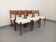 Set of 6 vintage Scandinavian chairs in teak and bouclette fabric from the 60s