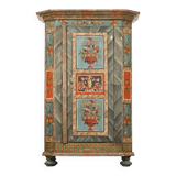 Folk art painted bridal wardrobe