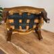 Antique upholstery bench footrest