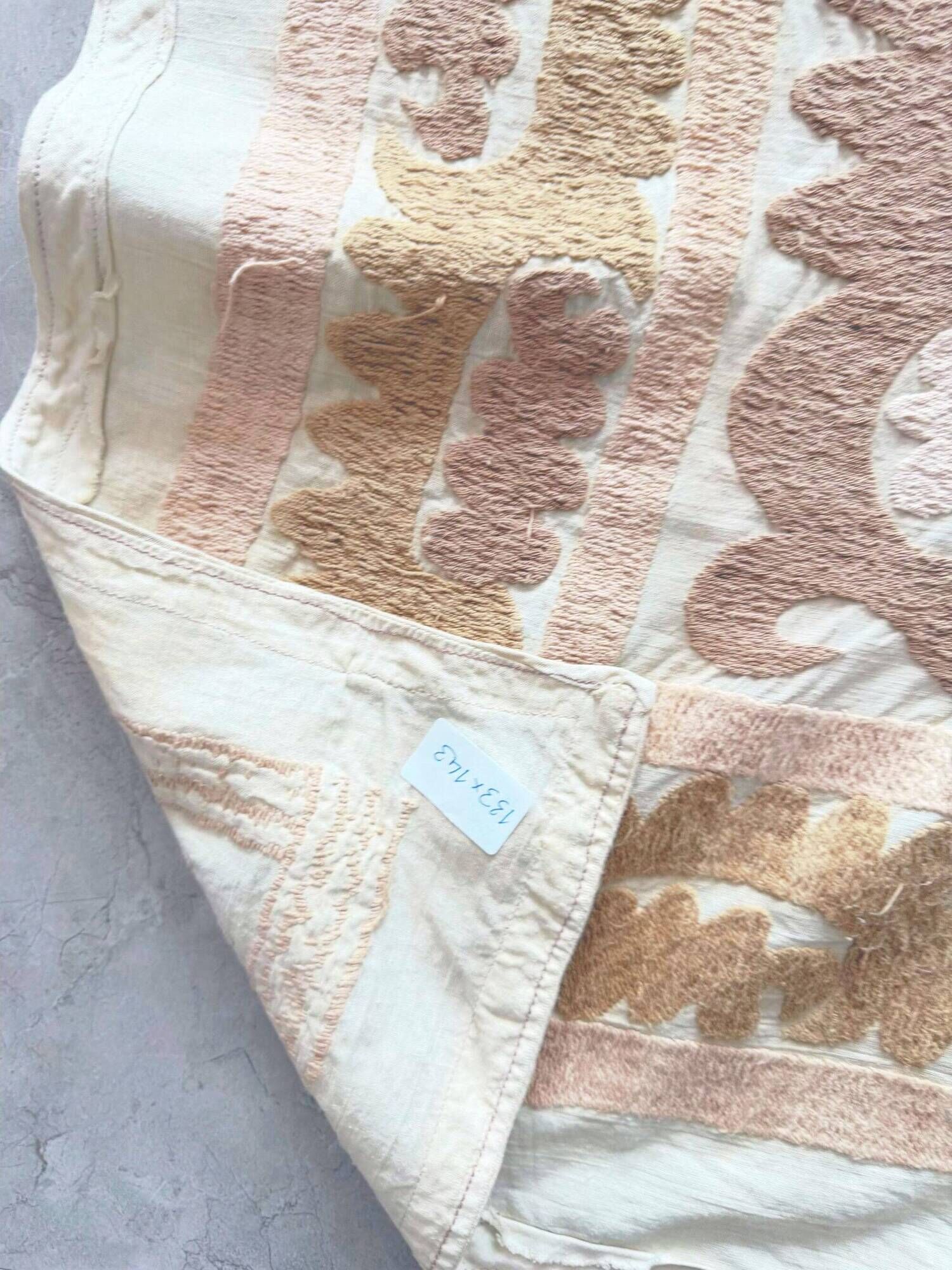 Vintage hand-embroidered tablecloth 133x143 cm