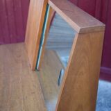Vanity unit and its swivel armchair, Scandinavian furniture, desk, console, 50s