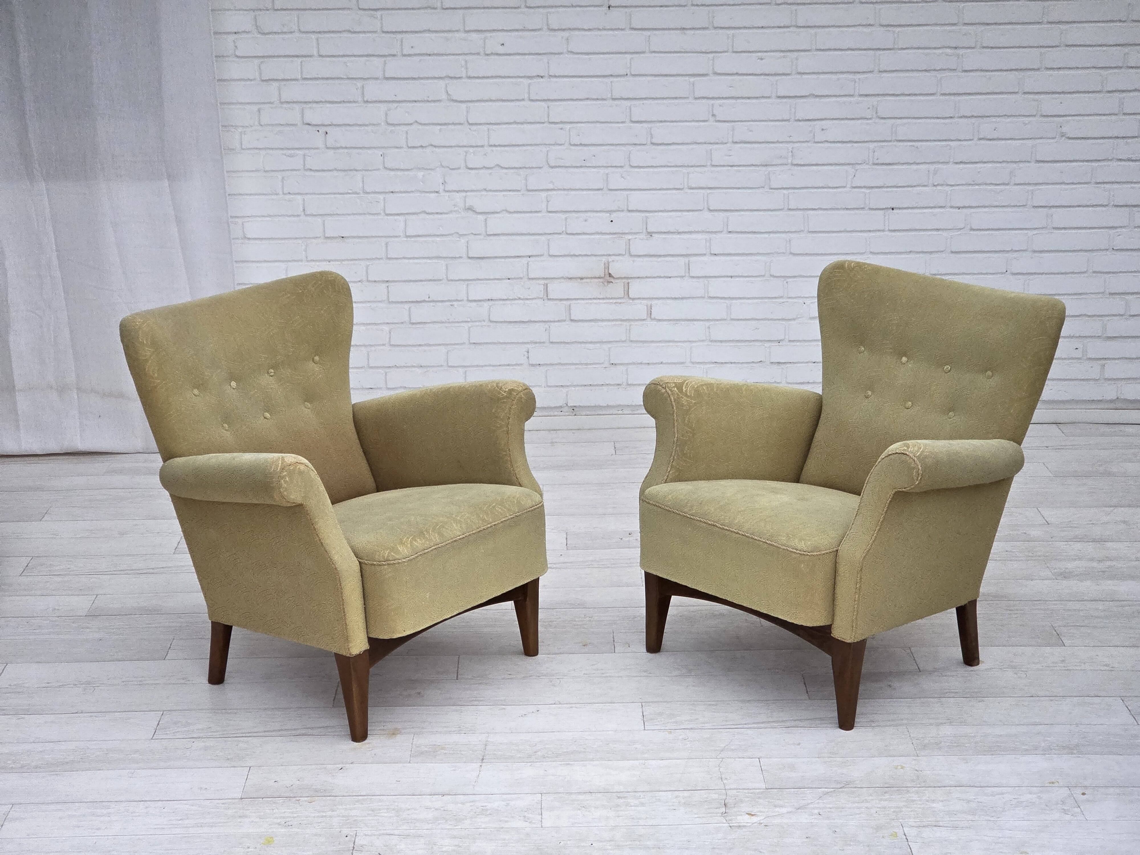 1960s, Danish armchair by Fritz Hansen, series 8000/8020, original.