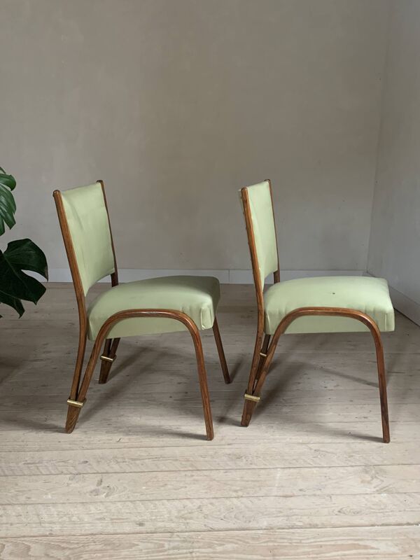 Chaises vintage bow wood Steiner