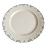 Iron earth; Large round Gien dish, Poitiers model