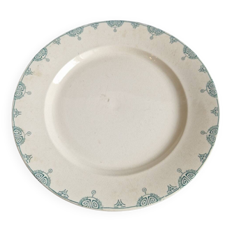 Iron earth; Large round Gien dish, Poitiers model
