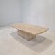 Italian coffee table in travertine, 1980s