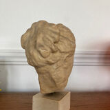 Head of a greek goddess in stone
