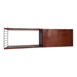 Vintage double string shelf with cabinet