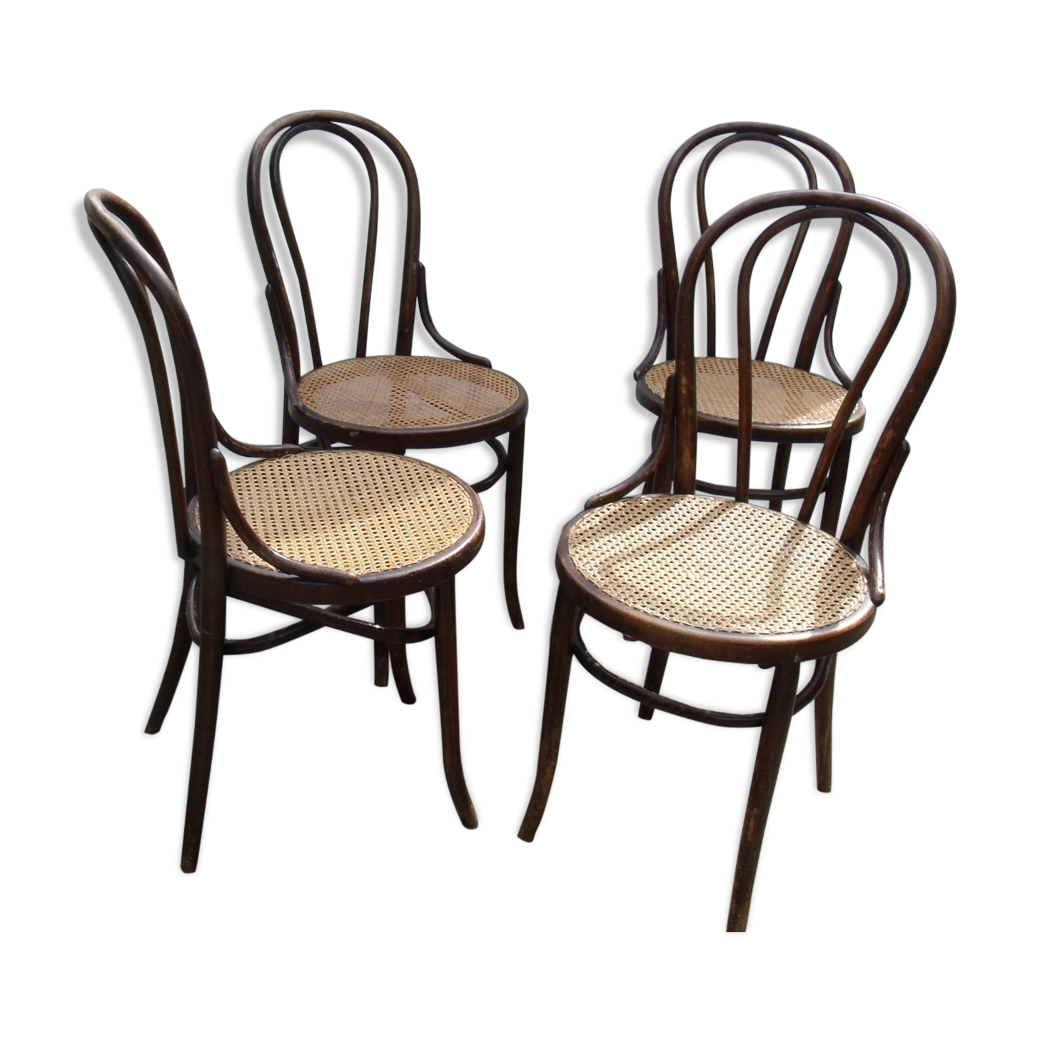 Lot of 4 chairs old bistro cyear