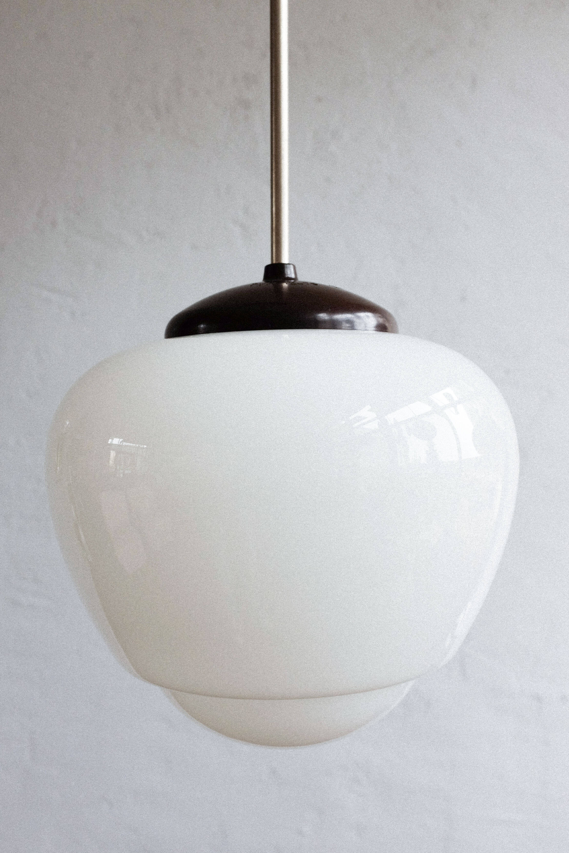Czechoslovak bakelite hanging school lamp, 1960s