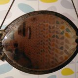 Mirror bevelled iron decorated roses 42x61cm