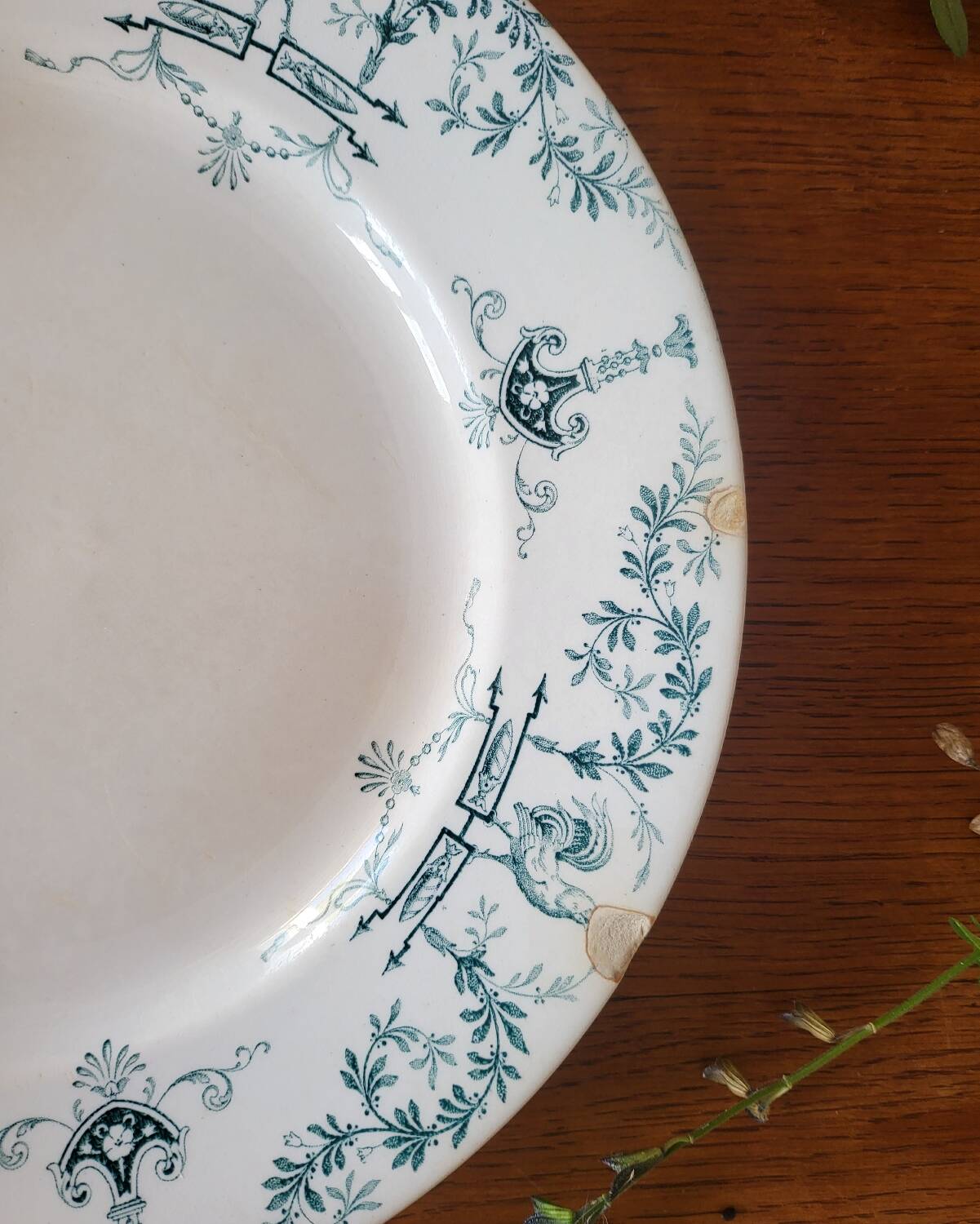 Old Earthenware Plate KG Lunéville model Brienne