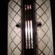 Danish 60s suspension in teak with bulging glass