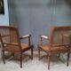 Paire de fauteuils canné de style Louis XVI