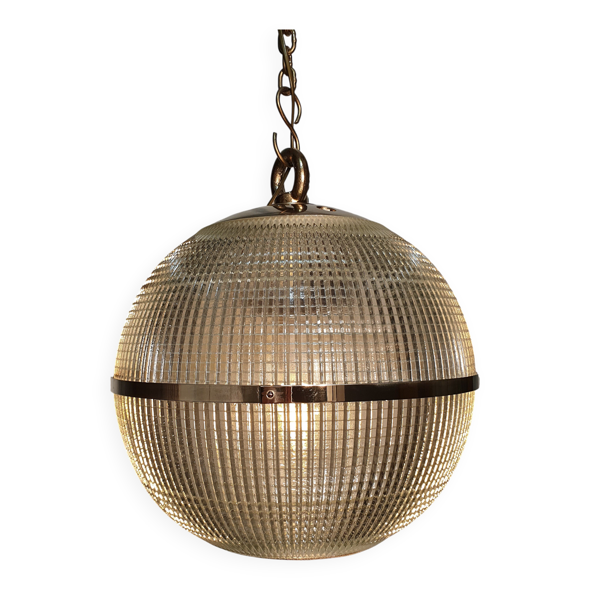 Brass Holophane globe